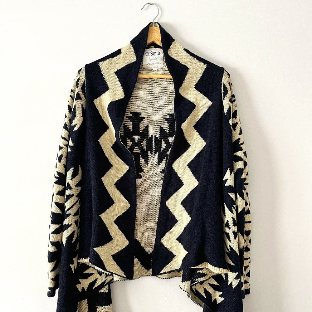 Ci Sono Aztec Wrap Cardigan